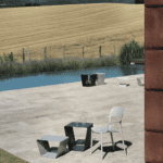 Bontempi pattern outdoor end tables - Luxury Furniture Mercato Interiors